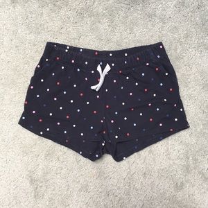 H&M Navy Polka Dot Cotton Shorts, Girls’ Size 7-8